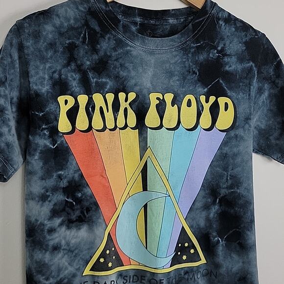 Pink Floyd Dark Side of the Moon Tie Died Gray Graphic T-Shirt Men's Small - Picture 3 of 9